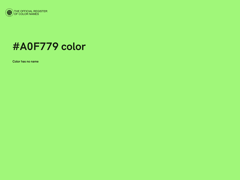 #A0F779 color image