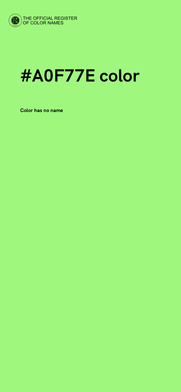 #A0F77E color image