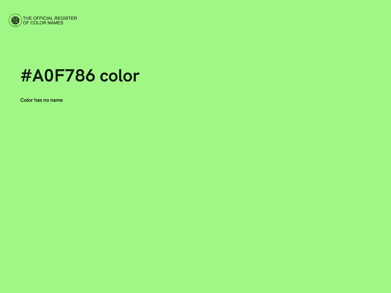 #A0F786 color image