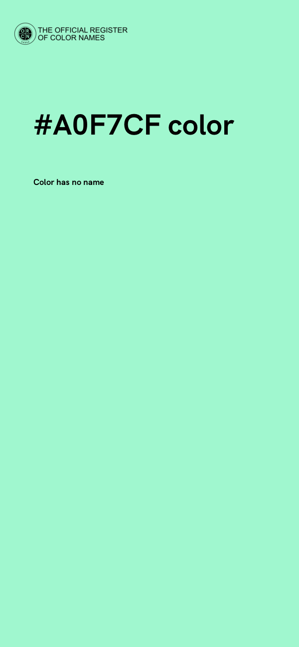 #A0F7CF color image