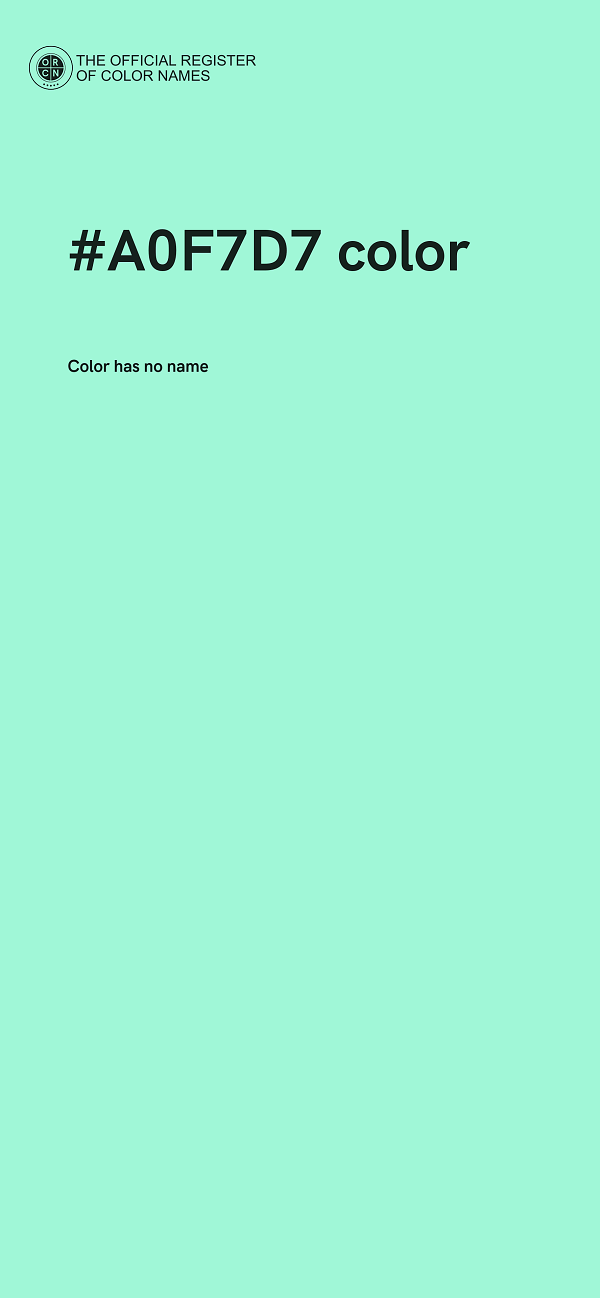 #A0F7D7 color image