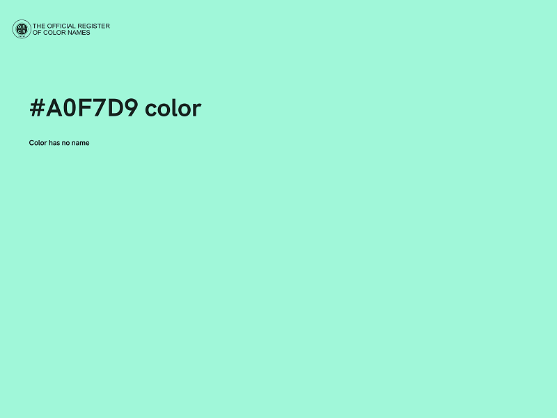 #A0F7D9 color image