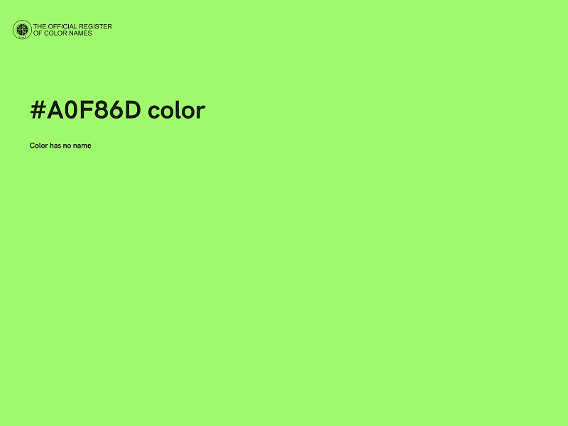 #A0F86D color image
