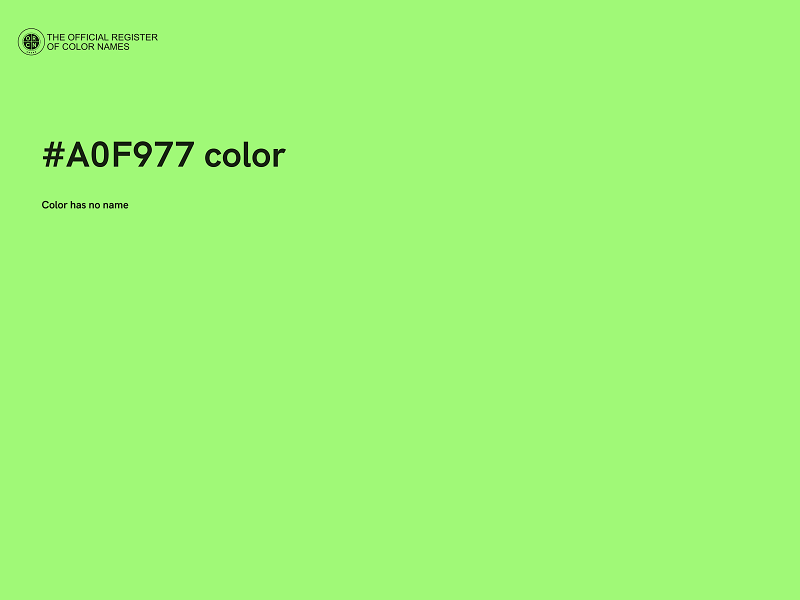 #A0F977 color image