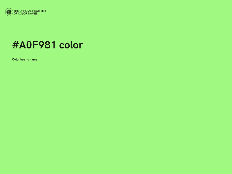 #A0F981 color image