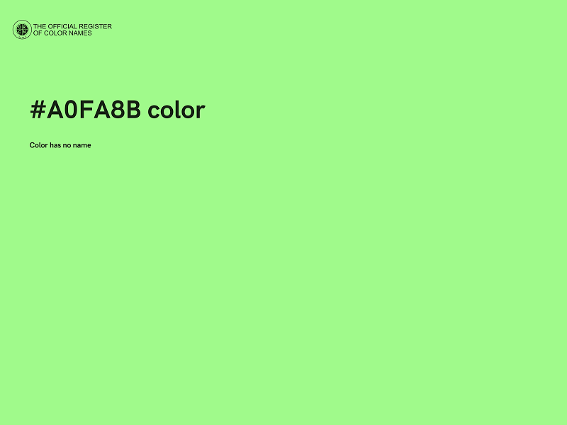 #A0FA8B color image