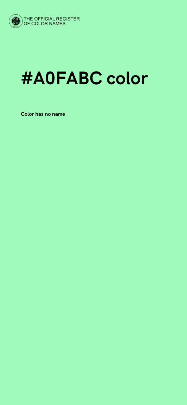 #A0FABC color image
