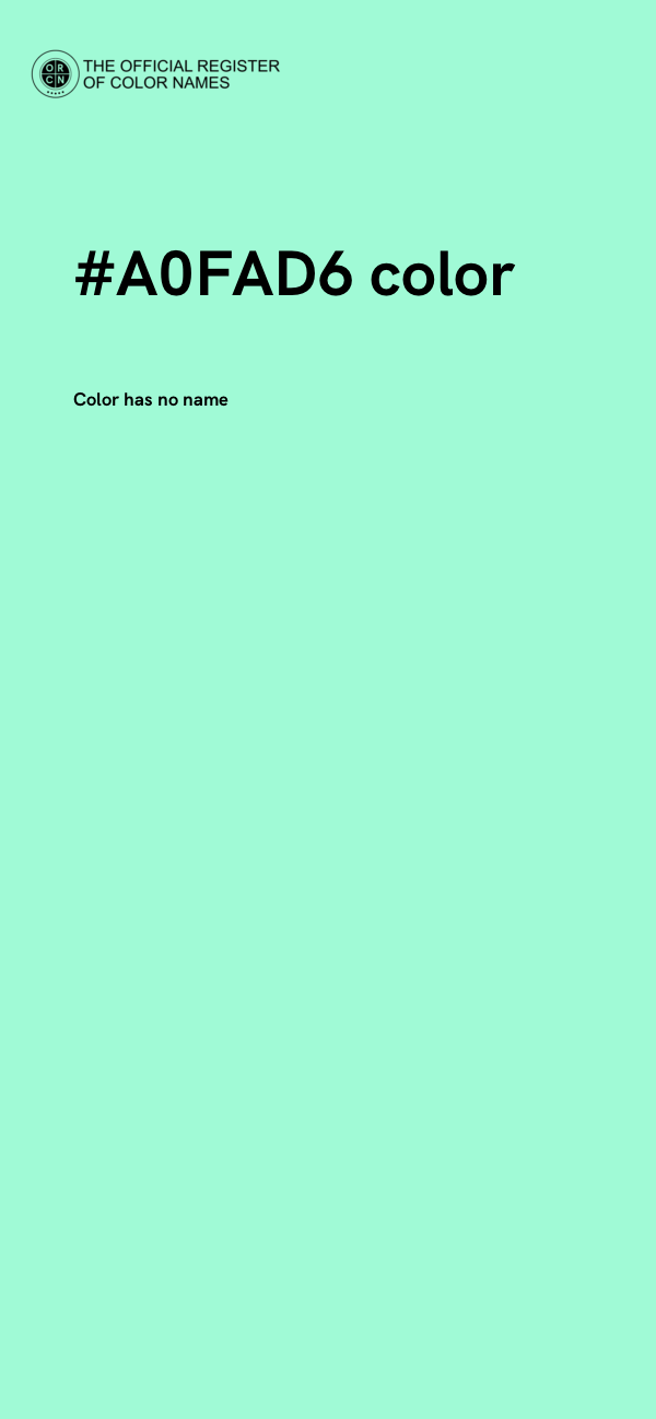 #A0FAD6 color image