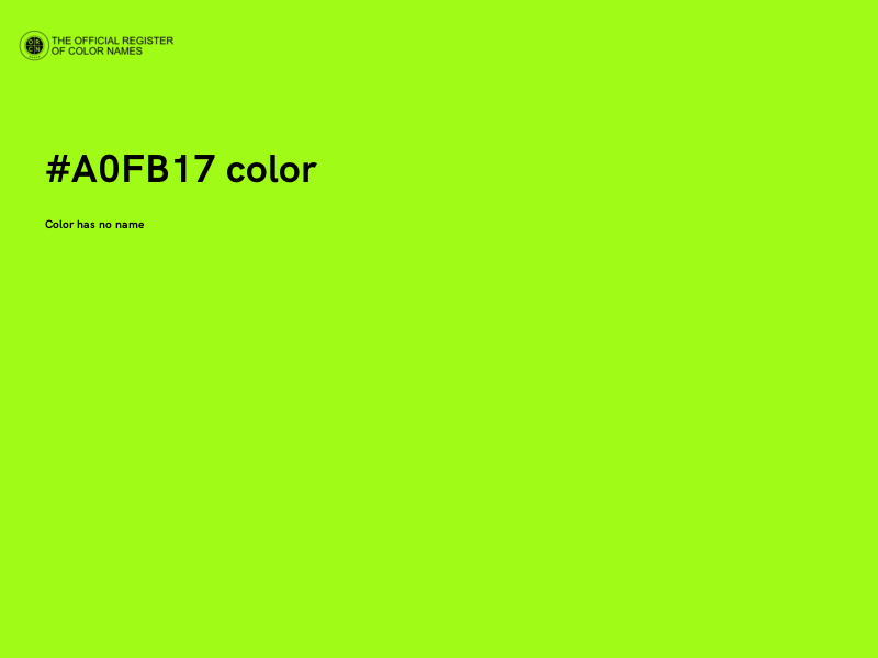 #A0FB17 color image