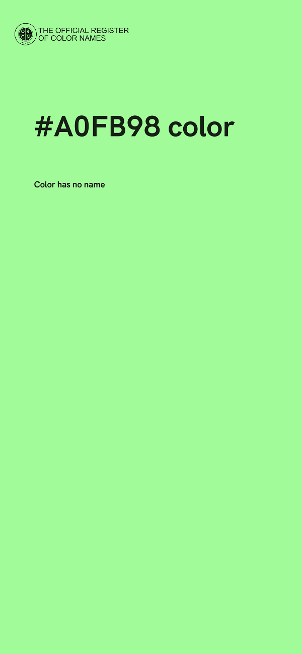#A0FB98 color image