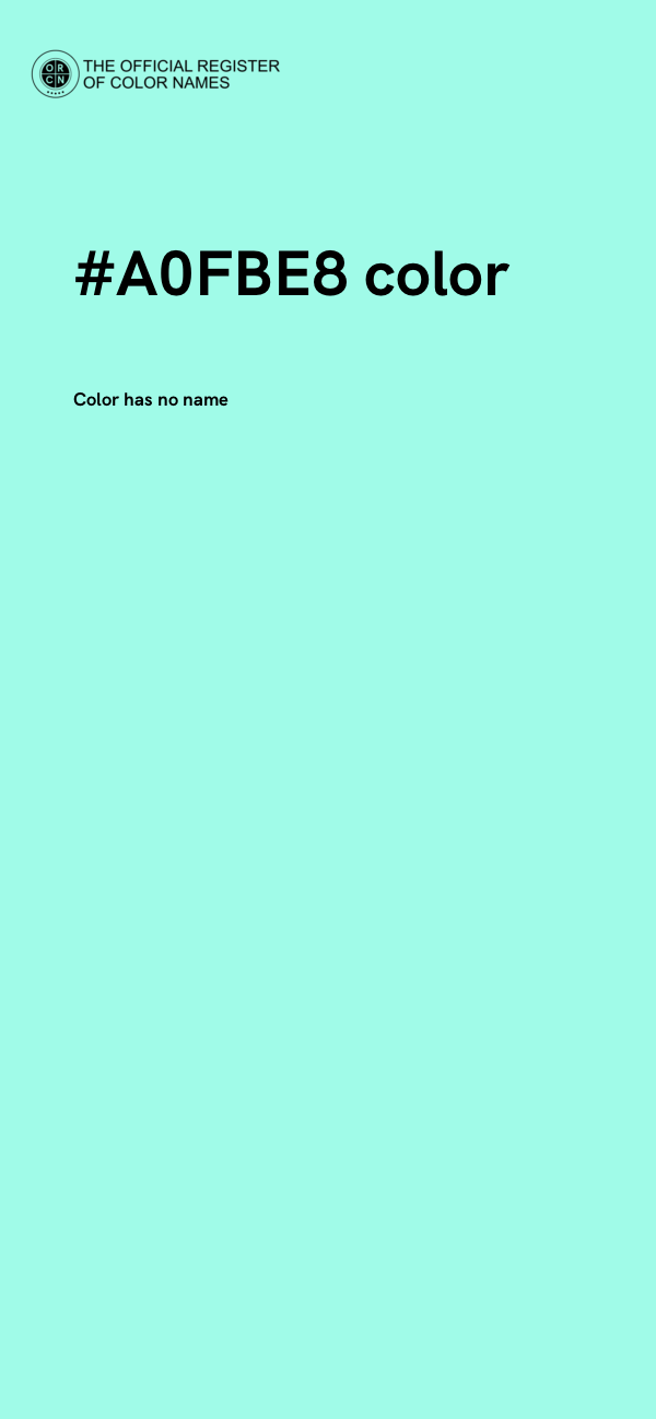 #A0FBE8 color image