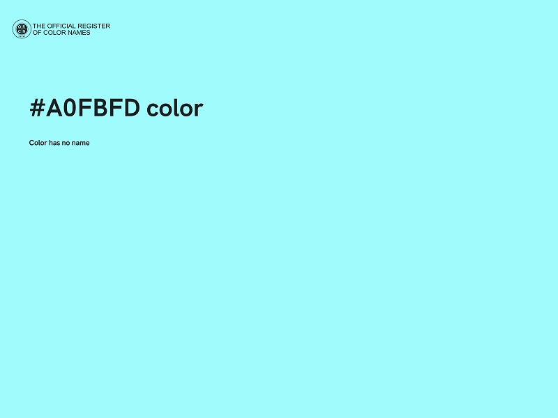 #A0FBFD color image