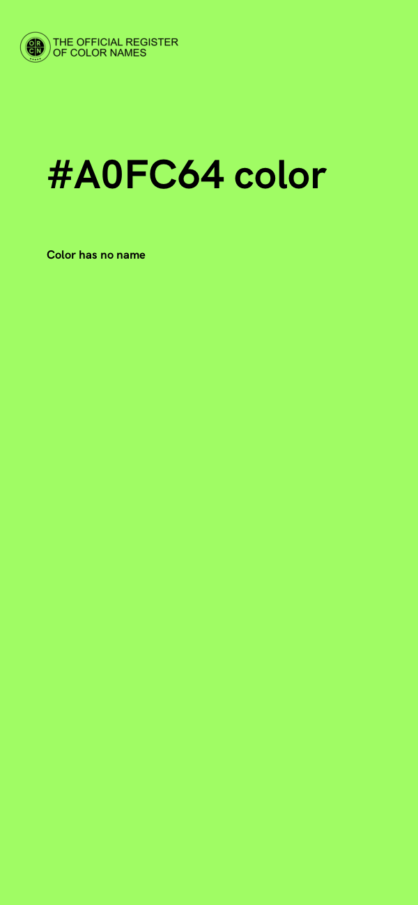 #A0FC64 color image