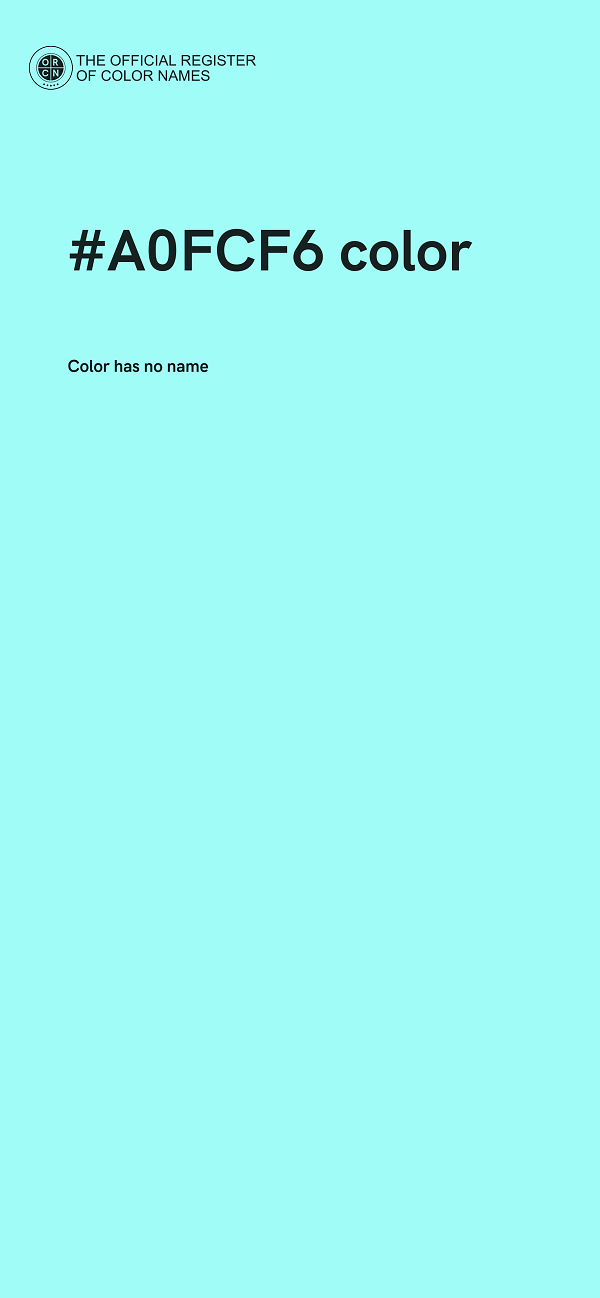 #A0FCF6 color image