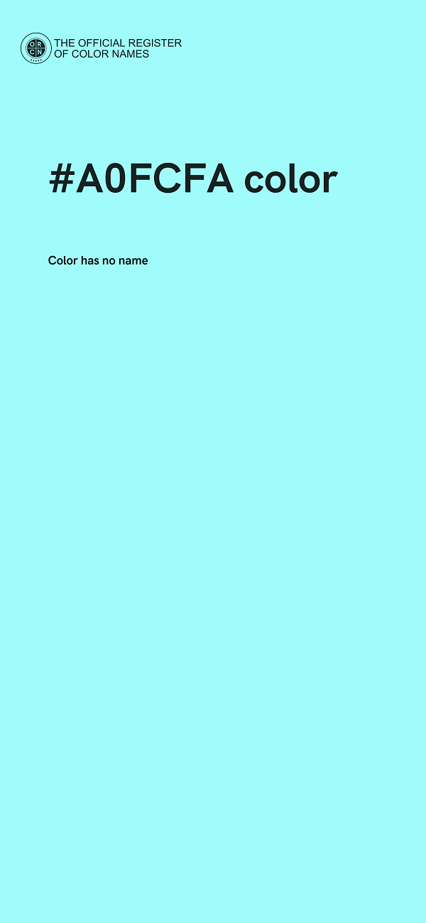 #A0FCFA color image