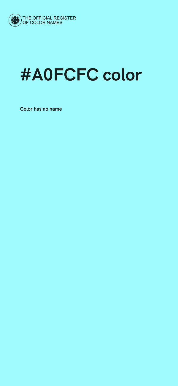#A0FCFC color image
