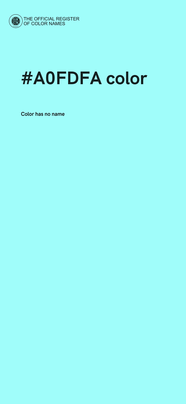 #A0FDFA color image