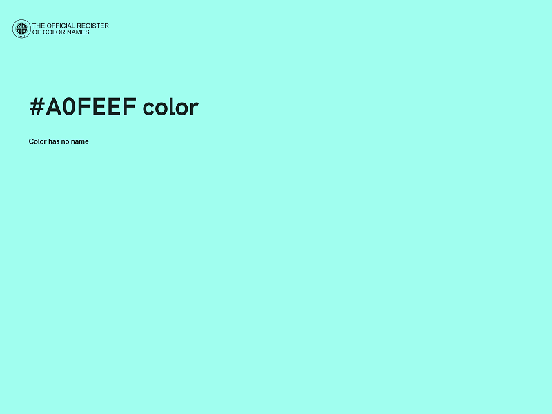 #A0FEEF color image