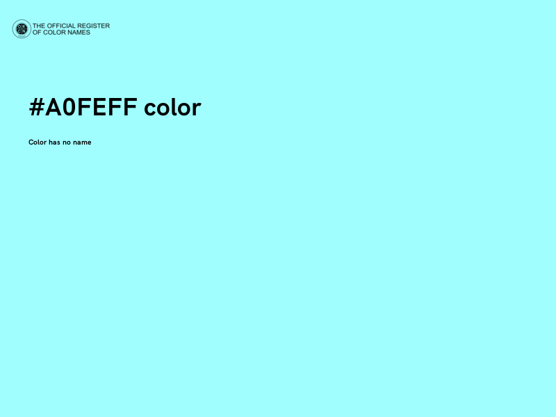 #A0FEFF color image