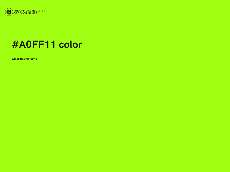 #A0FF11 color image