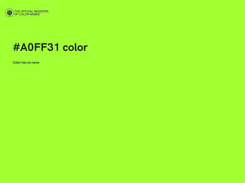 #A0FF31 color image