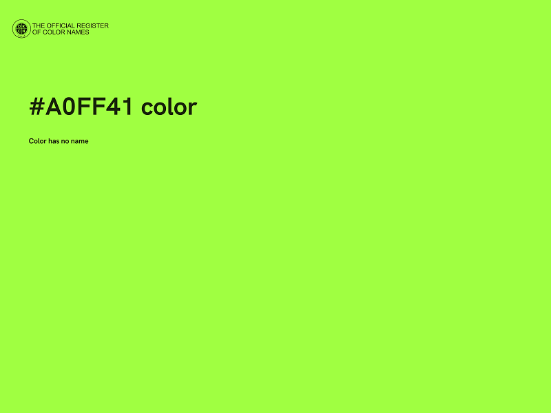 #A0FF41 color image