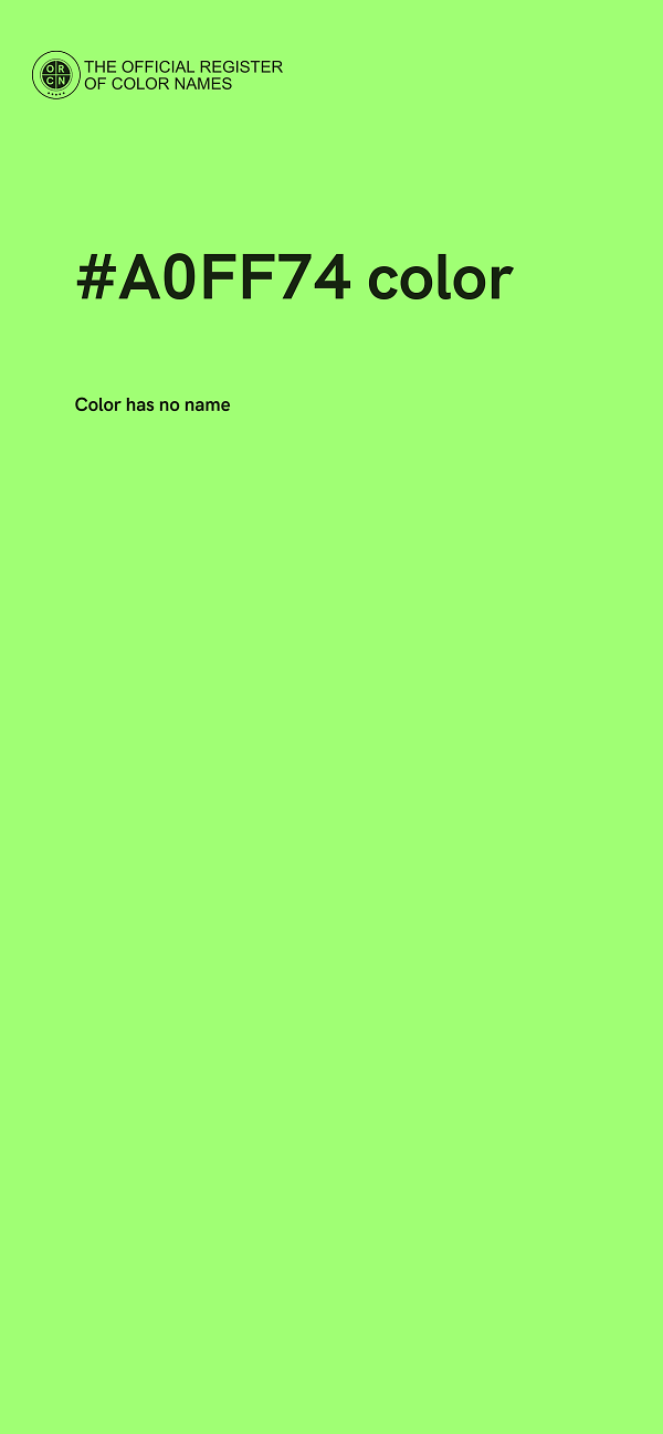 #A0FF74 color image