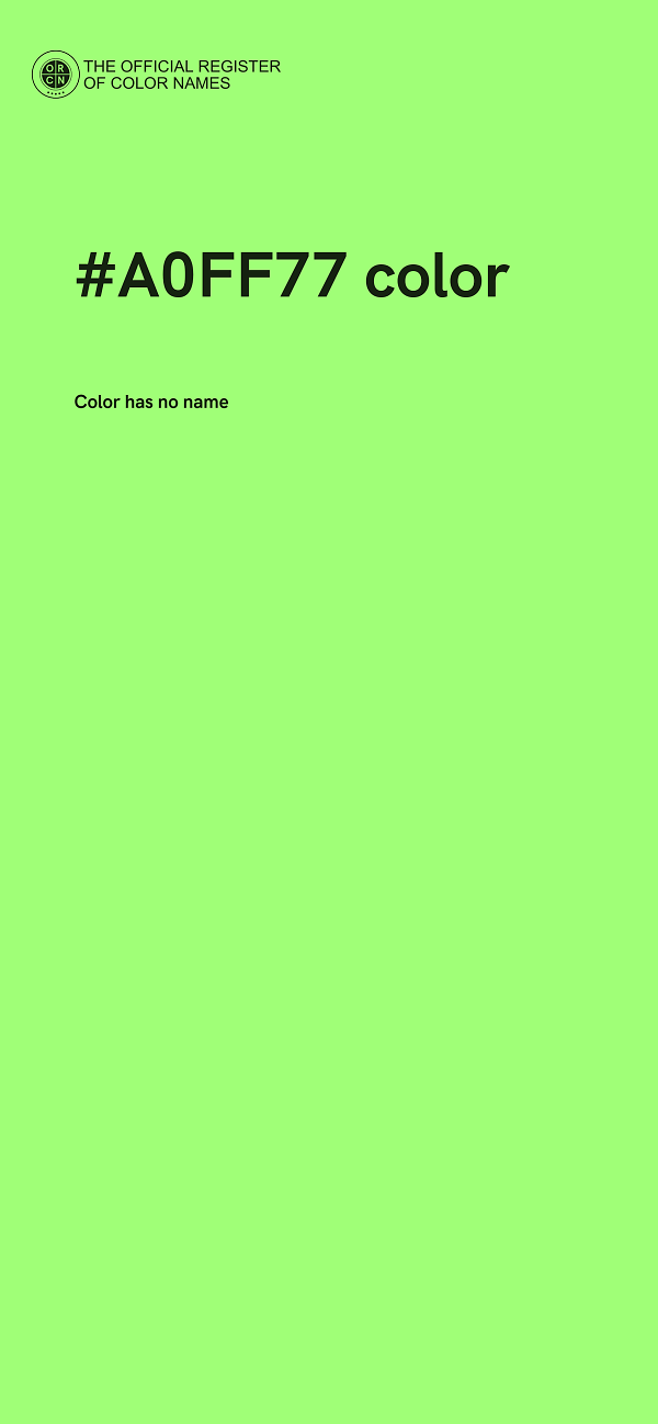 #A0FF77 color image