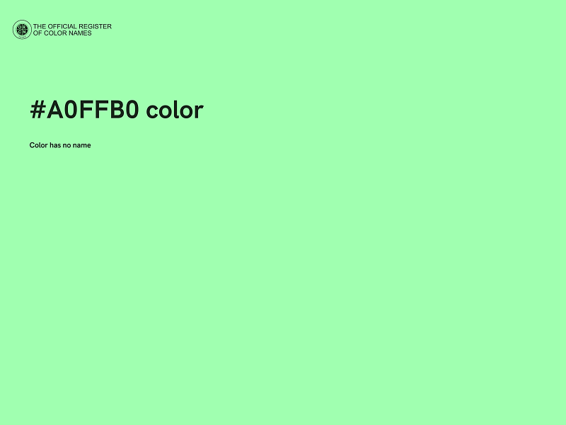 #A0FFB0 color image