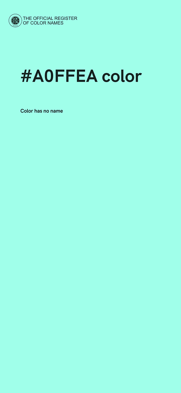 #A0FFEA color image