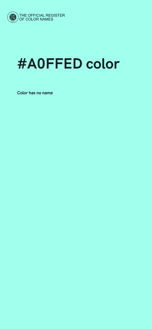 #A0FFED color image