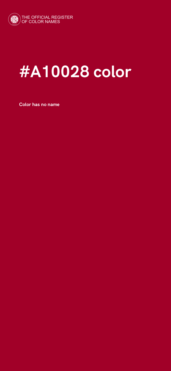 #A10028 color image