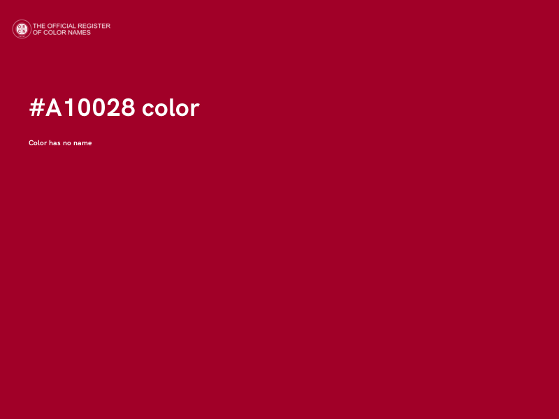 #A10028 color image