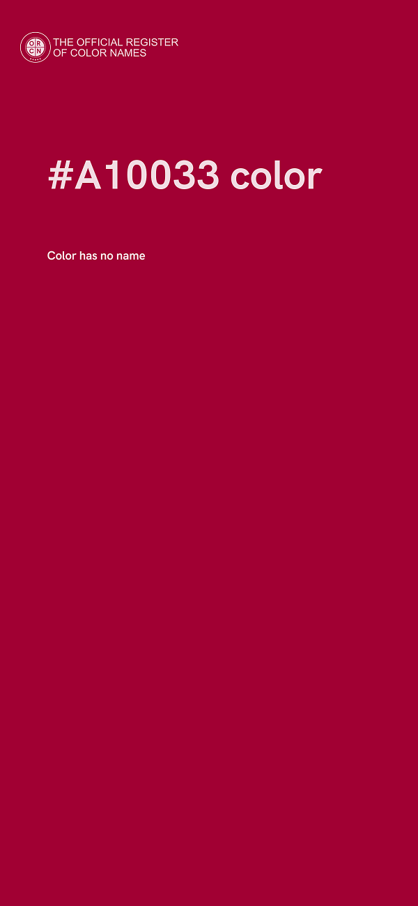 #A10033 color image