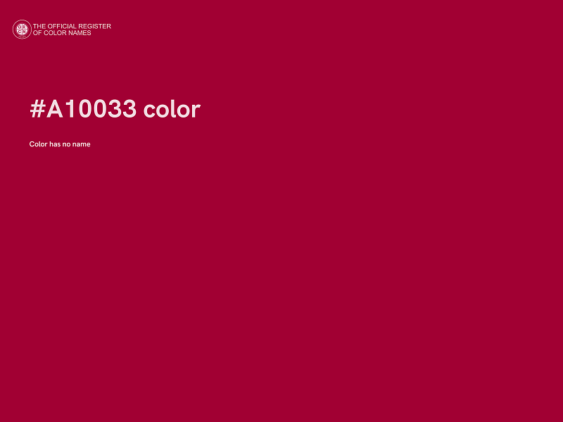 #A10033 color image