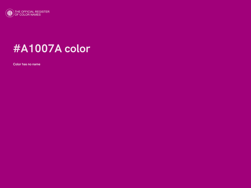 #A1007A color image