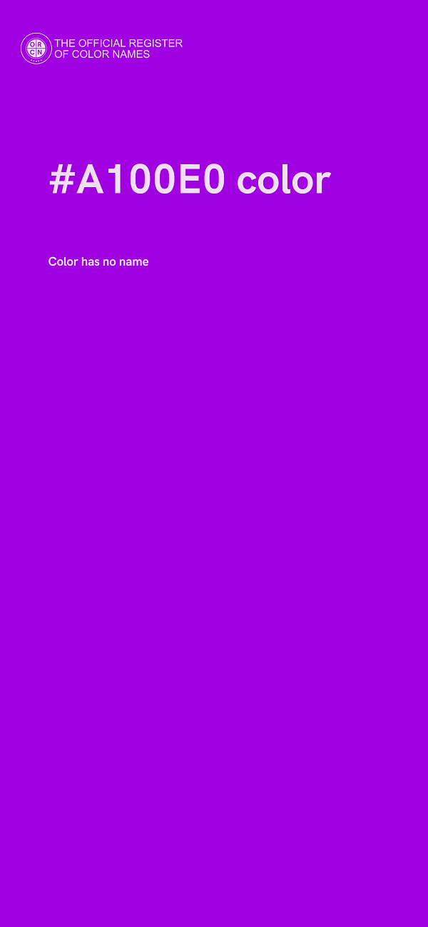 #A100E0 color image