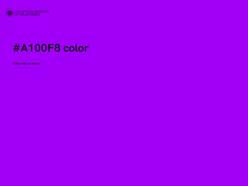 #A100F8 color image