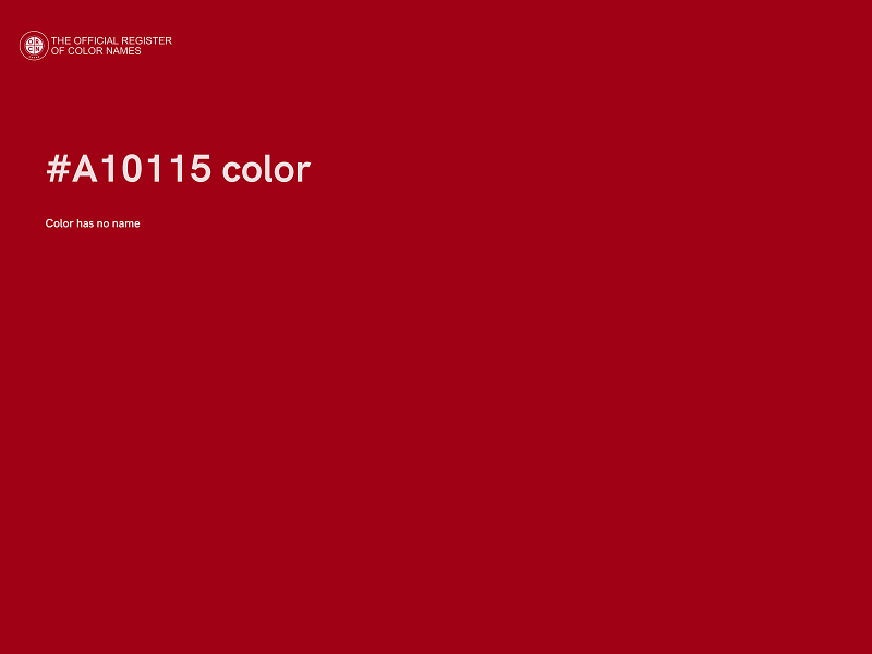 #A10115 color image