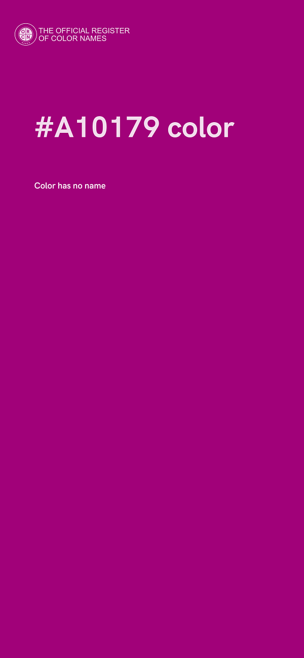 #A10179 color image
