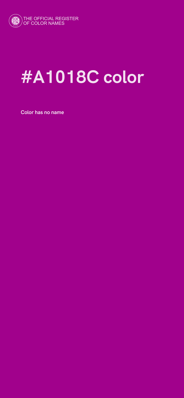 #A1018C color image