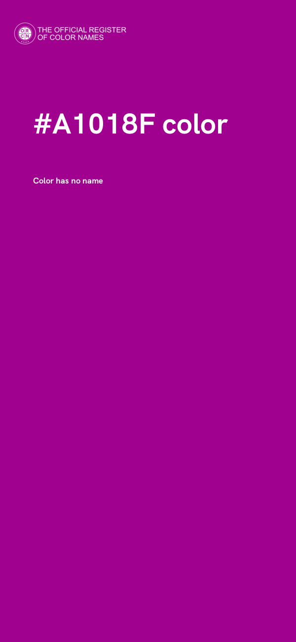 #A1018F color image