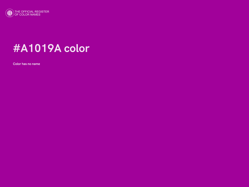 #A1019A color image