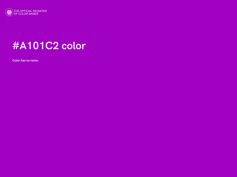 #A101C2 color image