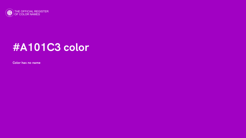 #A101C3 color image
