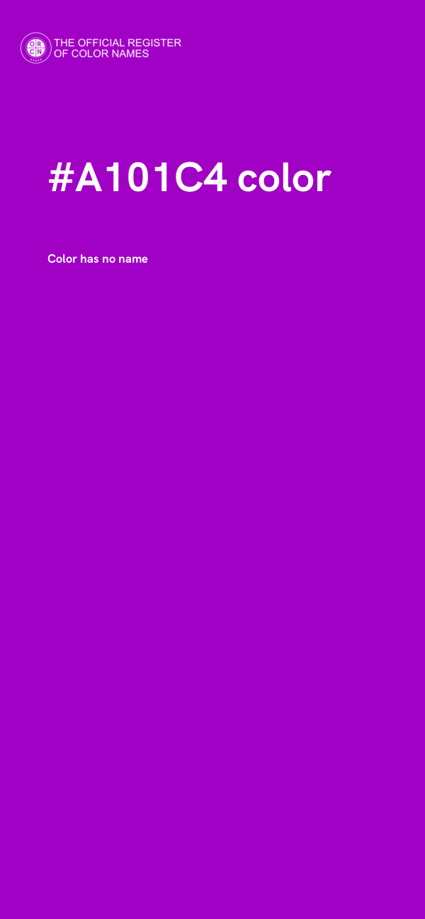#A101C4 color image