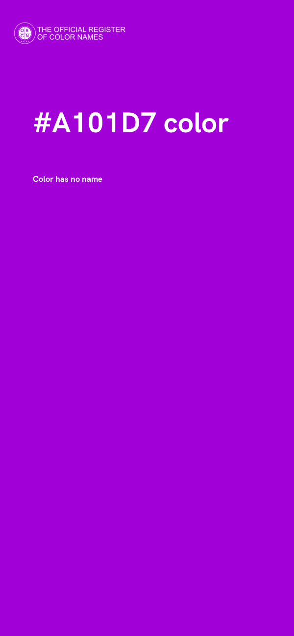#A101D7 color image