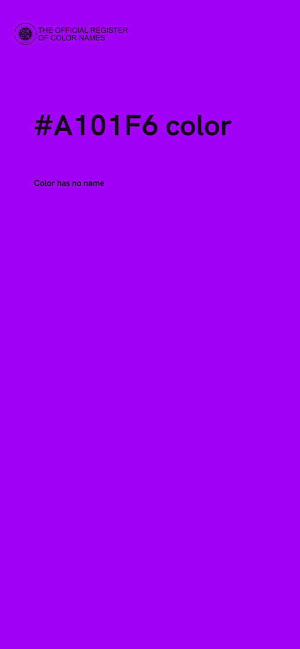 #A101F6 color image