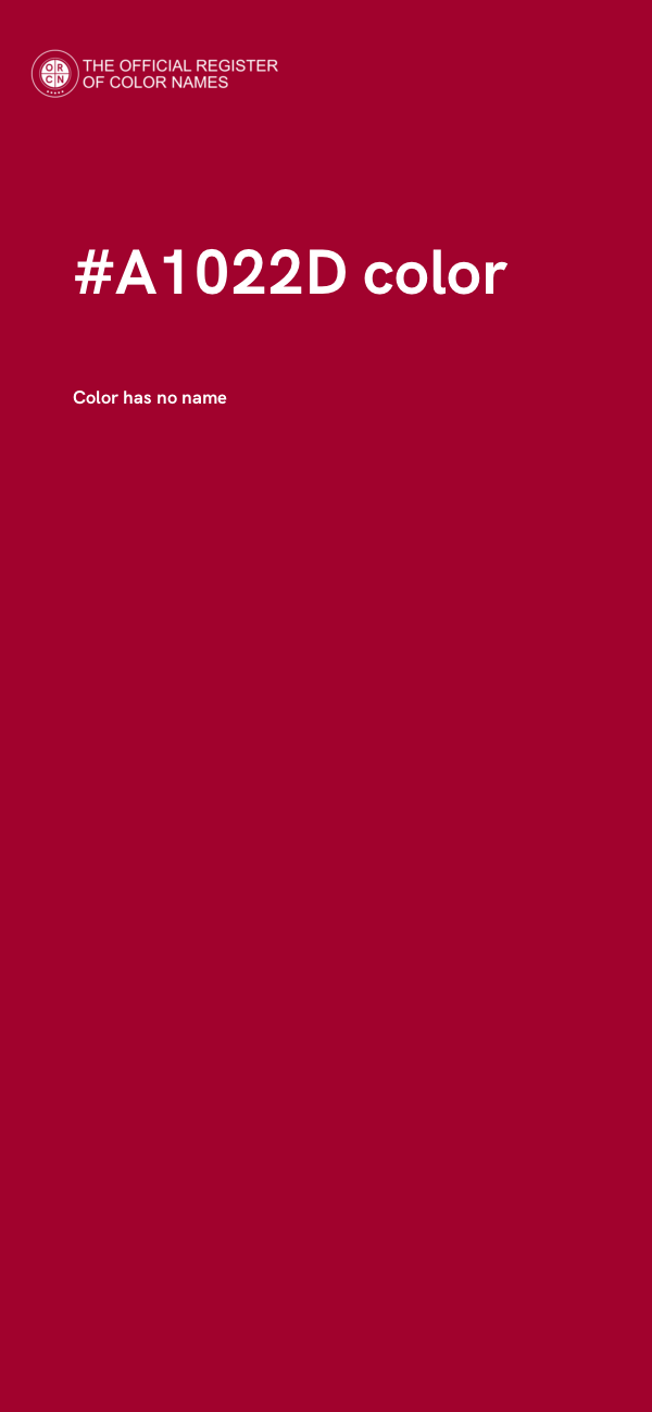 #A1022D color image