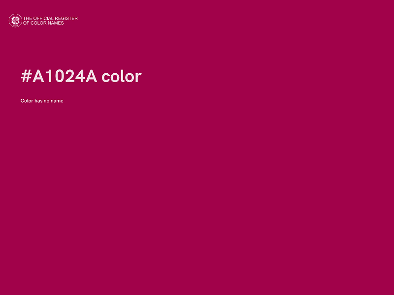 #A1024A color image